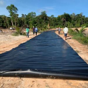 China 0.5mm 1mm 1.5mm 2mm HDPE Geomembrane Waterproof Dam Pond Liner for in Construction factory