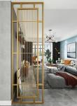 Hotel And Bar Decoration Stainless Steel Room Divider With Golden And Black