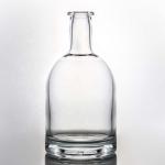 Round Empty Flint 375ml 500ml 750ml 1000ml Liquor Vodka Tequila Whiskey Bottle