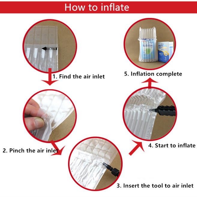 50 To 75 Microns Inflatable Air Bubble Wrap single layer