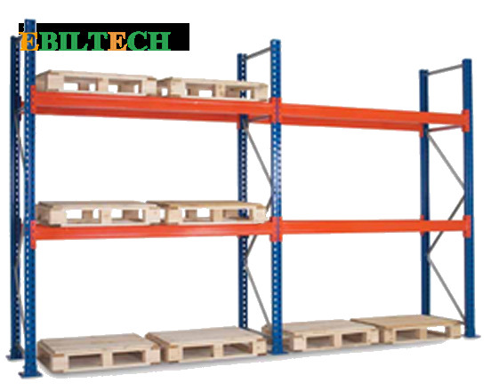 Red Heavy Duty Teardrop Pallet Rack Q235B Steel 1t - 24tons Capacity