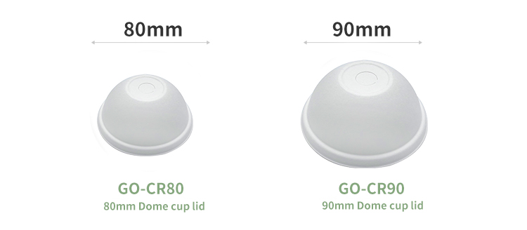 Eco Cup Cover Compostable Bagasse Fiber 90Mm Snack Cup Lids Paper For Hotel Cold Milk