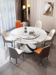 Light Luxury Modern Marble Round Table With Turntable Household Dining Table