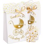 Cartoon Baby Girl Gift Paper Bag With CMYK 4 Color Offset Printing and Folding