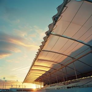China S235JR Prefabricated Steel Construction With 150mm Lightweight Roof For Sports Hall factory