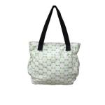 Women Nylon Zippered Shoulder Tote Bags With Leather Handle OEM