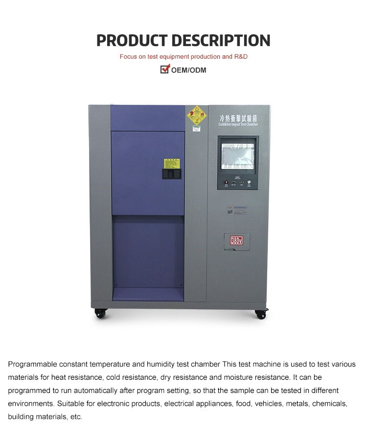 BOTO 50L 60L 80L 100L 150L 200L Lab Electronic Temperature Semiconductors Chips Parts Thermal Shock Environment Test Ch