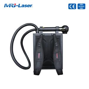 China 100W Backpack Portable Laser Cleaning Rust Removal Machine factory