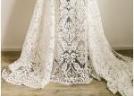 Off White Embroidery Floral Corded Lace Fabric By The Yard For Bridal Dress