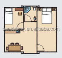 Tiny Portable Flat Pack Container House Wear Resistant Customized