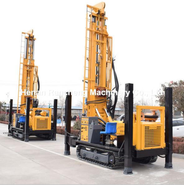 Hydraulic Borehole Water Well Drilling Rig 680m Crawler Mounted Machine With