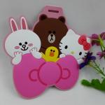 Pink Hello Kitty Friends Rubber PVC Luggage Tags Suitcase Luggage Tags With