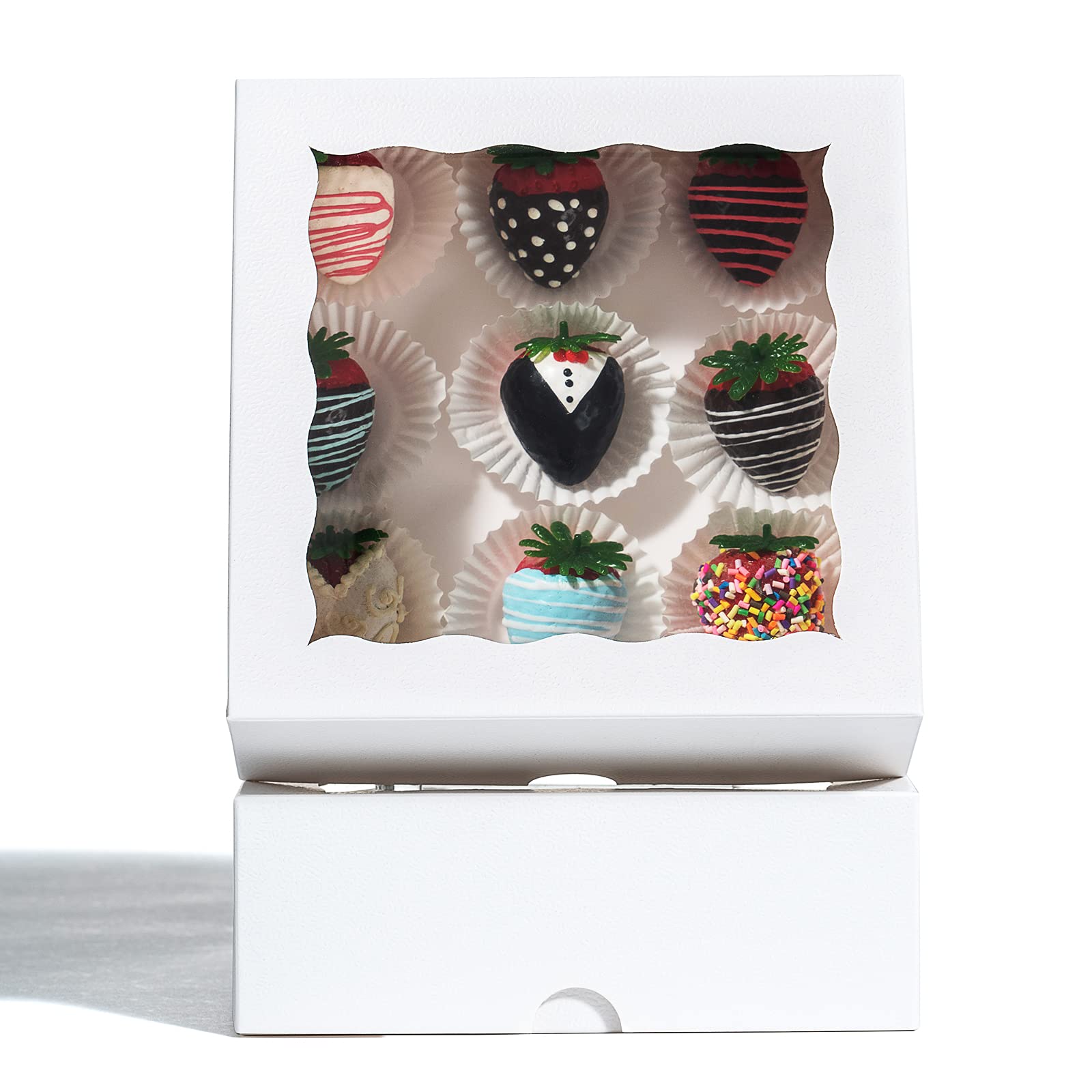 Others Custom Print Folding Cookie Candy Cake Food Wraps Paper Box With Window Display