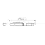 Single Mode PC Fiber Optic Jumper Cable 2.0mm MU Connector