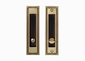 China Interior Brass Invisible Sliding Door Lock Set For Bathroom / Balcony factory