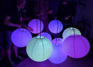 China IP65 Colorful RGB Light Globe Durable Construction LED Sphere Christmas Lights factory