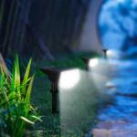 Garden 28CM 3.7V 2200mah High LED Solar Landscape Spotlights