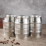 Polishing Round Coffee Tin Cans , Metal Coffee Container With 4 Color Printing