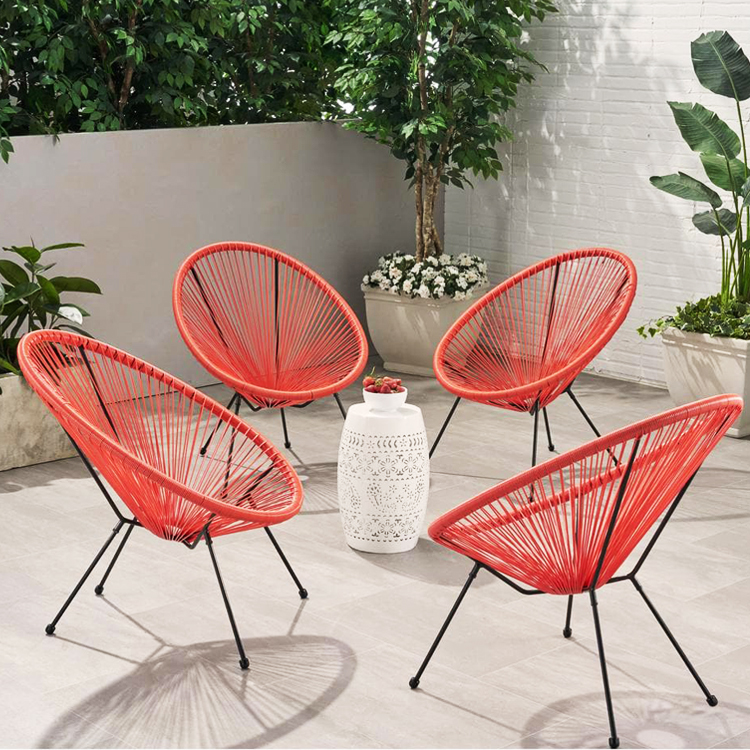 Metal Frame Plastic Rattan Wicker Acapulco Chair for Outdoor Balcony Patio Lawn Leisure