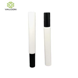 China White Empty Lip Balm Tubes , Blank Plastic Squeeze Tubes Inside Lip Brush factory