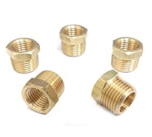 China 1000PSI 1/4&quot; Female 3/8&quot; Male NPT Brass Hex Bushing ASTM factory