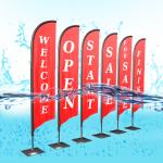 outdoor flying banner promotion custom printed advertising knife type teardrop