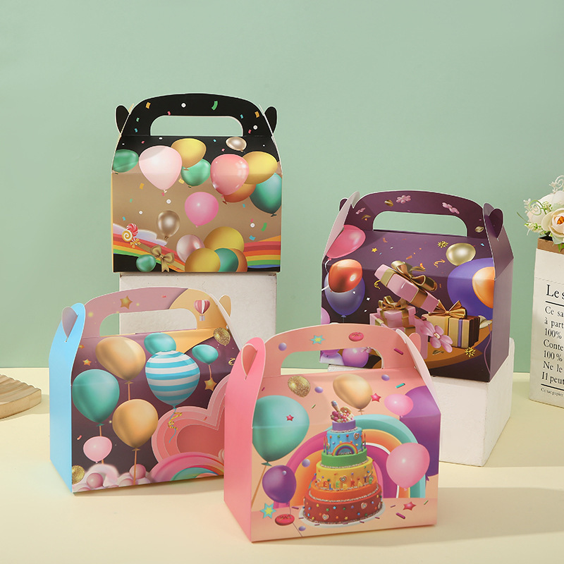 Customized White Card Thickened Baking Gift Box for Birthday Party and Dessert Packaging