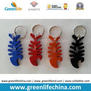 China Promotional Custom Logo Printed Metal Aluminum Beer Bottle Opener Key Holders factory