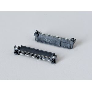 SAS4/PCIe 68-Pin SMT Female Electronic Signal Connector, 30U" Gold Terminal PCB