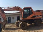 secondhand doosan wheel excavator 130-5 tyre excavator