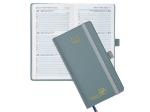 Grey Small Softcover Spiral Academic Planner For July 2023 June 2023