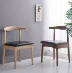 Dining Room Furniture European Style Modern Chairs with Ox Horn and PU/Fabric