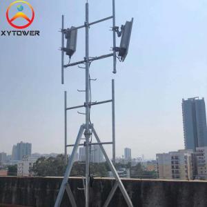 China Galvanized Cell Phone Steel Pole Telecommunication Rooftop Tower factory