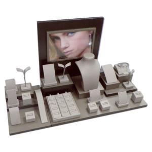 China Chocolate Jewelry Display Stands 24 Piece Showing Set With Promotion Photo factory