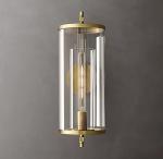 Inner Cylindrical Shade K9 Glass Ornamental Wall Sconces Bronze Finish