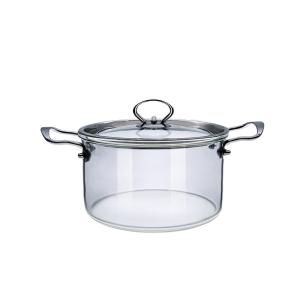 China Custom Made Transparent High Borosilicate Glass Soup Pot factory