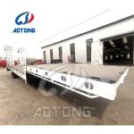 Truck Trailer 3 Axles 50 Tons Capacity Equipment Drop Deck Lowboy Low Bed