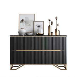 China Upholstery Metal Marble Top Sideboard Storage Cabinet factory