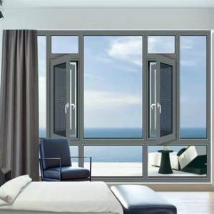 China Customizable Aluminum Alloy Casement Windows for Office Building factory