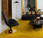 Nordic Modern Personality Leather Lounge Swivel Chair Creative Shaped