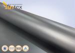 Black Neoprene Coated Glass Cloth For Flexible Connector Weather Proofing