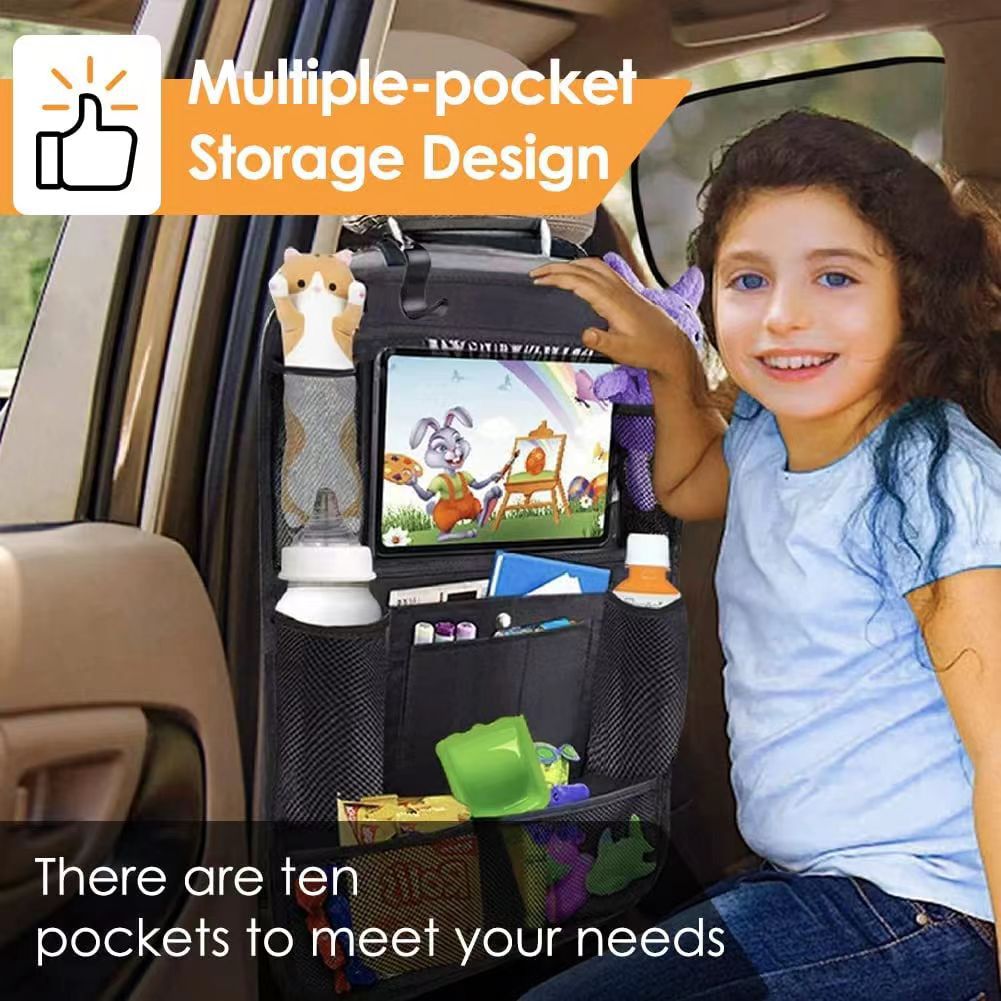 Customized Car Backseat Organizer With Touch Screen Tablet Holder Car Seat Back Protectors
