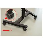 Modern Black Wood Grain Pneumatic Executive Director Height Adjustable Desk