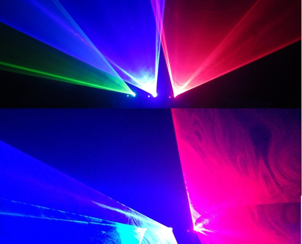 3 Head Pattern Laser Light Bar 40W Sound Active , TTL Modulation Signal