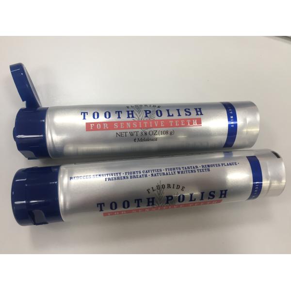 China Toothpaste / Cosmetic Silver 108g-D35mm Laminate Tube With Glossy Varnish factory