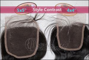 China 6# Natural Black Medium Density Lace Remy Top Closure 5A Grade For Woman factory