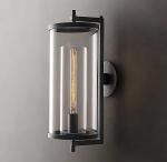 Inner Cylindrical Shade K9 Glass Ornamental Wall Sconces Bronze Finish