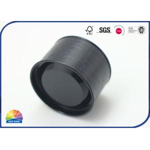 Black Imitation Crocodile Leather Surface Composite Paper Tube With Stainless