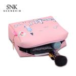 Custom Printed Leather Red Cartoon Travel PU Makeup Bag