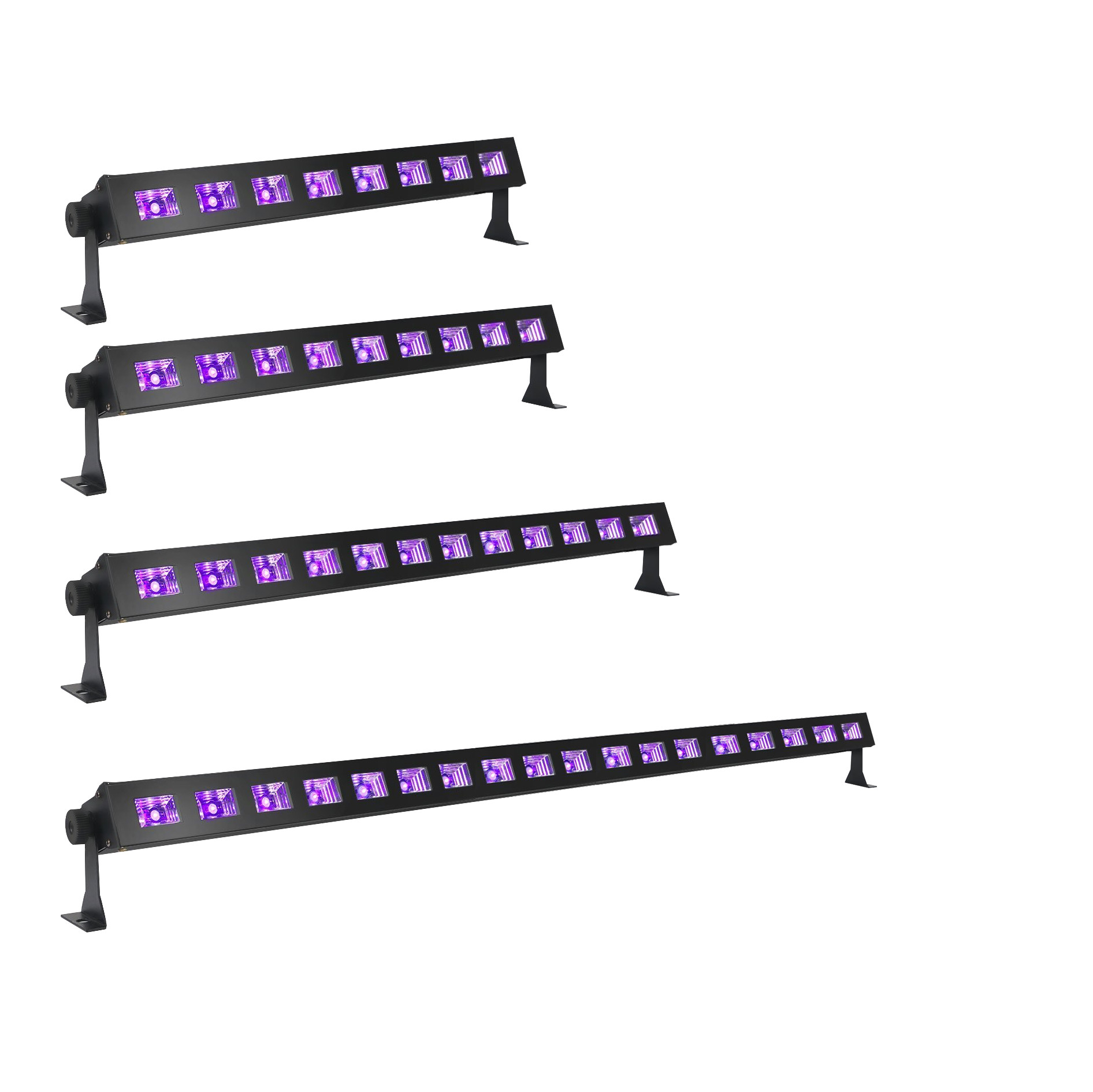 Cheap 8pcs*3w LED UV Light Bar Black Light, Metallic Black